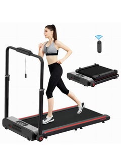 Buy Indoor Household 1-6km/H Speed Adjustable Treadmill, Foldable Treadmill with Armrests, with LED Display And Wireless Remote Control in Saudi Arabia