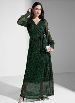 اشتري Shimmer Wrap Dress في الامارات