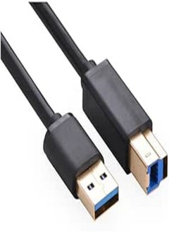 اشتري Keendex kx 2476 usb 3.0 gold plated super speed printer/scanner cable (a male to b male), 1 meter - black في مصر