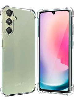 Buy Case For Samsung Galaxy A24 4G Crystal Clear Ultra Slim Anti Scratch Shockproof Protective TPU Back Cover in Saudi Arabia