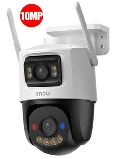 Buy Cruiser Dual Lens 10MP 3K Outdoor WiFi Surveillance Camera, Resolution (5MP fixed lens and 5MP PT lens), Color Night Vision up to 30m, AI Person/Vehicle Detection, Automatic PT Tracking, Two-Way Audio, IP66 (IPC-S7XEN-10M0WED) in Saudi Arabia