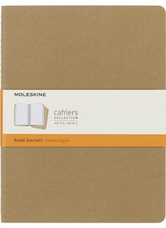 Buy Moleskine Ruled Cahier Xl Kraft Cover 3 Set in UAE