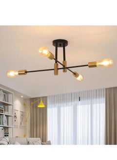 Buy Mid Century Sputnik Chandelier Modern Ceiling Lighting 4 Lights Adjustable Industrial Mount Pendant Light Fixture for Kitchen Living Dining Room Bedroom Foyer (Bulbs NOT Included) in Saudi Arabia