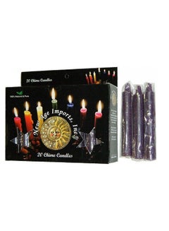 Buy Set of 20 Small Purple Chime Candles 4 Inch in UAE