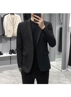 Buy 2023 Slim Fit Casual Blazer Mens Spring Autumn Trendy JacketX828 Black X828 Black in UAE