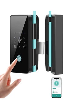 اشتري Fingerprint Smart Door Lock, Electronic WiFi APP Password Card Door Lock, Suitable for Double Doors, Android UAB Emergency Port في السعودية