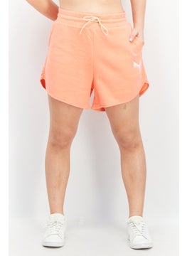 Buy Women Sportswear Fit Drawstring Brand Logo Outdoor Short, Pink/White in UAE