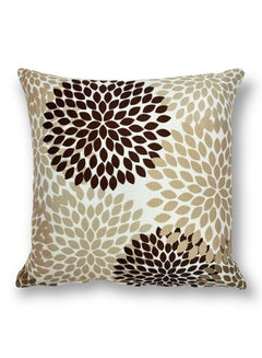 Buy Soft Floral Leaves Throw Cushion Cover 45X45 Cm in Saudi Arabia