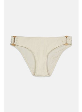 اشتري Women Pull,On Textured Bikini Bottom, Ivory في السعودية