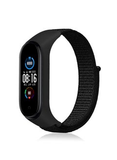 اشتري BSNL Unisex Replacement Bracelet Strap With Velcro Tape For Xiaomi Mi Smart Band3/4/5/6/7 Smartwatch Black في الامارات