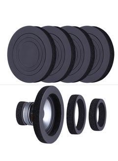 اشتري 6.5" Foam Speaker Enhancer, 4Pcs Self Adhesive Speaker Fast Rings, 6.5" Speaker Baffle, Universal High Rebound Sponge Bass Blocker Kit for Car Door Speaker Foam Rings في الامارات