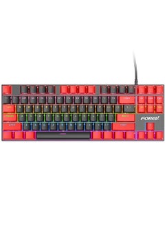 اشتري لوحة مفاتيح الألعاب الميكانيكية FV-Q301 Rainbow TKL – مفتاح أزرق – 87 مفتاحًا – أسود وأحمر في مصر