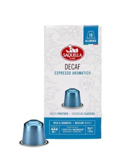 Buy SAQUELLA Decaf Coffee Capsules, Medium Roast, Compatible with Nespresso Machine, Pack of 10 Capsules in UAE