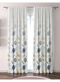 Buy Ready-Made Printed Curtain (Two Pieces Back Tape)  275x270x275 in Egypt