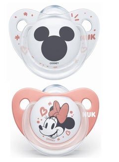 Buy PACK OF 2 MICKY MOUSE SILICONE SOOTHER 0-6M - ASSORTED in UAE