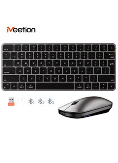 Buy Meetion Wireless Ultra-thin Apple Keyboard and Mouse Combo ikey C210 Ingenious Spatial Economy Aesthetic Sobriety Redefined Universal Synchronization Protocol (Black) in UAE