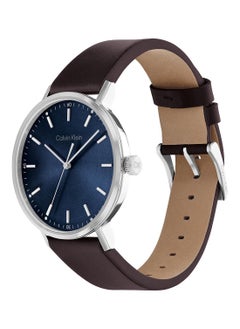 Buy Analog Round Waterproof  Wrist Watch With Leather Strap  25200052 in Saudi Arabia