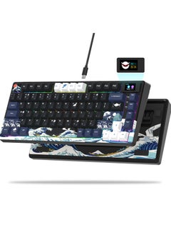 Buy S-K80 75% Keyboard with Color OLED Display Mechanical Gaming Keyboard, Hot Swappable Keyboard, Gasket Mount RGB Custom Keyboard in Saudi Arabia