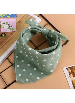 اشتري Korean Fashion Kids Cotton Bandana ScarfWave dot Bean Green Wave dot Bean Green في السعودية