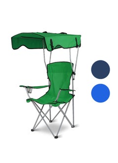 Buy Campmate Folding Beach Chair Cm-7880 With Canopy Sun Protection Roof | For Camping - Fishing -Outdoor in UAE