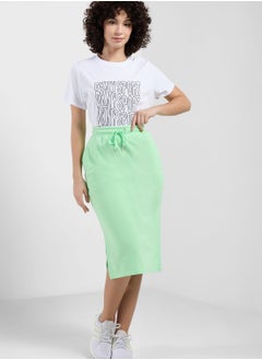 Buy Pocket Detail Logo Skirt in UAE