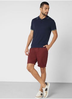 Buy Men Mid-Rise Slim Fit Shorts in Saudi Arabia