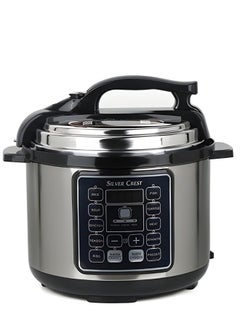 اشتري SILVER CREST 10 In 1 Electric Pressure Cooker Instant Programmable Smart Pot 1050 Watts Rice Cooker, 6 Liters, 10 Smart Programs Black MES6817 في السعودية