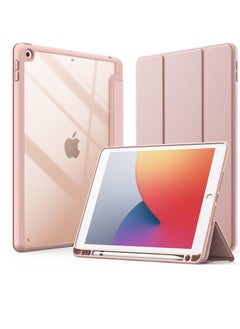 Buy Case Compatible with iPad 10.2 Inch (9th Generation 2021/8th Gen 2020/7th Gen 2019), Auto Wake/Sleep Cover with Pencil Holder (Rose Gold) in Egypt