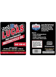 Buy Lucas USA 10w40 Engine Oil Semi-ethrotic 1 Pack in Saudi Arabia