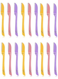 Buy 18 Pieces Flamingos Ladies Razor For Facial And Body Hair Yellow/Pink/Purple in UAE