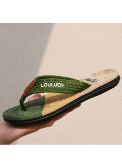 اشتري 2024 New Mens Flip-Flops Summer Casual SandalsArmy Green Army Green في السعودية