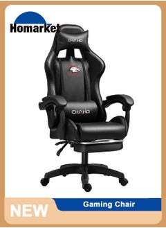 Buy Gaming Chair High-Back Racing Style With Pu Leather Bucket Seat 360 Swivel,Ergonomic Computer Desk Chair for Office and Gaming with Headrest Back Comfort and Lumbar Support in UAE