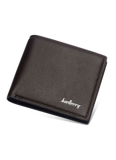 Buy Baellerry Pu Leather Simple Design Casual Wallet Deep Brown in UAE