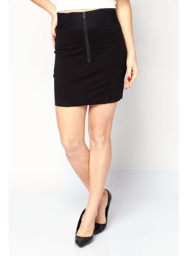 اشتري Women Solid Mini Skirt, Black في الامارات