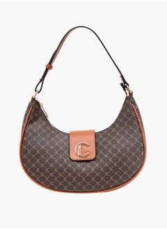 اشتري Women Printed Hobo Bag with Zip Closure and Handle في الامارات