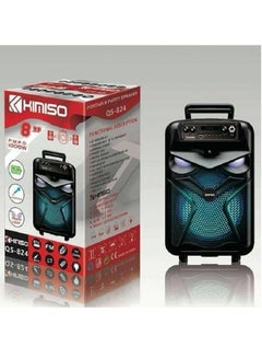 Buy KIMISO QS-824 8 Inch LED Portable Super Bass Speaker Bluetooth/USB/TF/LED Light in Saudi Arabia