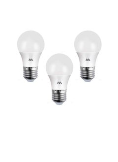 اشتري RR Lighting Energy Saving LED Bulb 9W / 12W, E27 Base, 90-100 Lumen/per Watts, Soft Light with NO UV/Mercury/Lead | Suitable for Home Office (Pack of 3) (Warm White (Yellow) 3000K, 9W - E27 Base) في الامارات