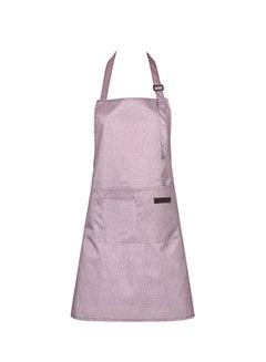 Buy Polyester Cooking Apron Adjustable Kitchen Apron Soft Waterproof Stainproof Chef Apron With Pocket For Women And Men oil Proof Apron Pink in UAE