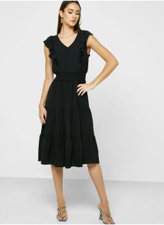 Buy Ruffle Sleeve Tiered Dress in UAE