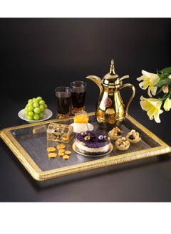 اشتري Acrylic Bark Golden Tray 65 cm في الامارات