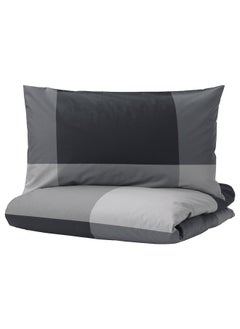 Buy Duvet Cover And Pillowcase Black 150X200 And 50X80 Cm in Saudi Arabia