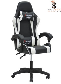 Buy Executive Ergonomic Computer Desk Chair for Office and Gaming with headrest back comfort and lumbar support in UAE