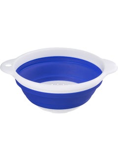 Buy Foldable Silicone strainer, Rice, Vegetables and fruits strainer, Blue, Small in Saudi Arabia