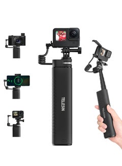 Buy TELESIN Rechargeable Power Bank Selfie Stick with USB-C Cable for Action Camera Mobile Phone in UAE