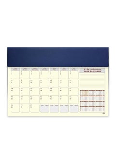 اشتري FIS Year Planner 2024 (Arabic/English) with PVC Desk Blotter and Italian PU Flap, Blue - FSDKPAE24BL في الامارات