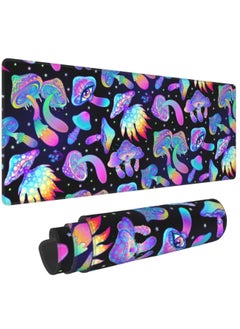 Buy Psychedelic Revel Mushroom Mouse Pad Extended Large Gaming Mousepad XL Big Long Oversized Desk Mat Stitched Edges ( 70x30x2mm ) for Home Office in Egypt