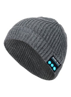 اشتري Bluetooth Knitted Hat With Mic One Size Grey في السعودية