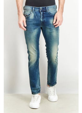 Buy Men Thommer Slim Fit Stretchable Denim Jeans, Washed Blue in UAE