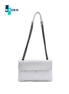 Buy Women's New Fashion Texture Shoulder Bag,Ladies Simple and Versatile Chain Crossbody Bag Sling Bag Side Bag Underarm Bag in UAE