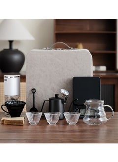 Buy 12-Piece V60 Coffee Set Drip Coffee Maker Set with Portable Travel Bag in UAE